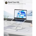 thumbnail image 2 of Adjustable Laptop Stand Ergonomic with Rotating Base Foldable & Portable Laptop Riser Compatible with MacBook Dell HP Lenovo and Other Laptops (Silver), 2 of 7