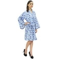 thumbnail image 2 of Bimba Women's Floral Printed Bridesmaid Sleepwear Kimono Robe With Belt - 18, 2 of 4
