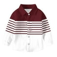 thumbnail image 6 of Riecok Basic Shirts for Girls Lapel Collared Striped Button up Blouse Long Sleeve Lightweight Basic Trendy Tops, 6 of 6