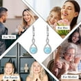 thumbnail image 4 of CACA LADY Birthstone Dangle Drop Earrings 925 Sterling Silver Infinity Birthstone Earrings Jewelry Gifts for Women, 4 of 5
