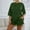 Dark Green, variant on Womens Soft Breathable Pajama Set Loose Cozy 2 Piece Short Sleeve Crew Neck Nightshirts and Sleep Pants Loungewear, Navy,Size XL