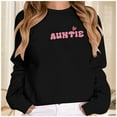 thumbnail image 2 of Aunt Crewneck Sweatshirt for Women Cool Aunt Long Sleeve Letter Print Pullover Casual 2025 Fall Fashion Tops, 2 of 5
