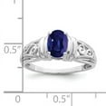 thumbnail image 2 of Primal Gold 14 Karat White Gold 7x5mm Oval Sapphire Ring, 2 of 4