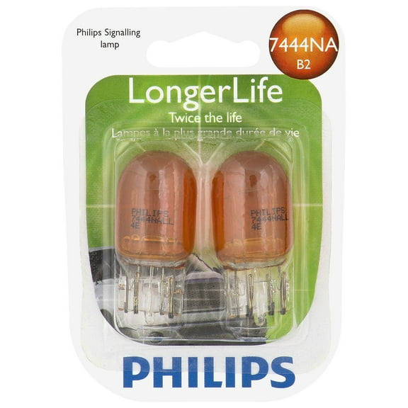 Philips Longerlife Miniature 7444Nall, Amber, Push Type, Always Change In Pairs!