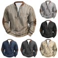 thumbnail image 3 of Outdoor Casual Pullover Men Fashion Textured Daily Sweatshirt, 3 of 11