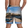 thumbnail image 3 of Xecao Lighthouse for Men's Swimming Trunks Swim Trunks Quick Dry Swim Shorts with Mesh Lining Funny Swimwear Bathing Suits, 3 of 9