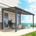 thumbnail image 3 of AECOJOY 8' x 14' Hardtop Gazebo Outdoor Aluminum Pergola ​For Garden, Patio, Backyard-​Black, 3 of 8