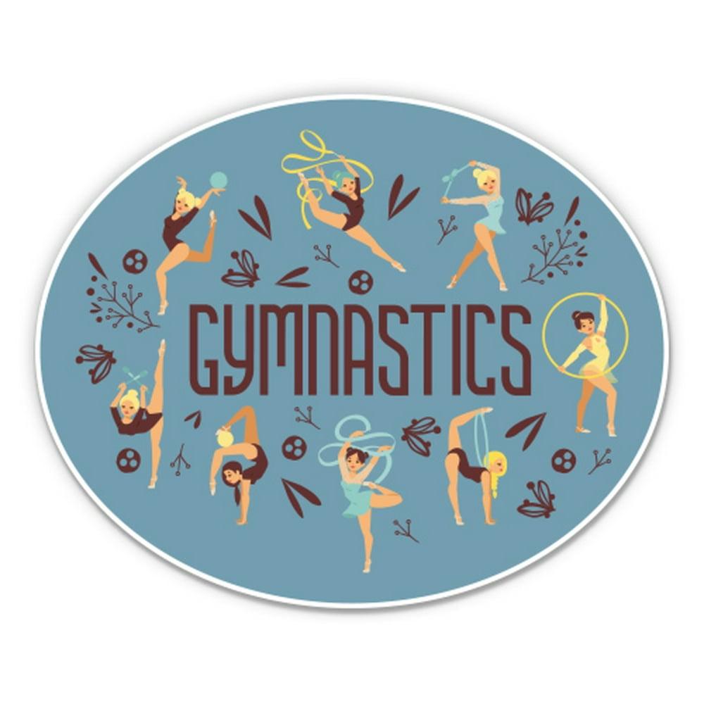 Gymnastics 5" Vinyl Sticker For Car Laptop IPad Waterproof Decal