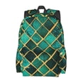 thumbnail image 2 of Goofa Green Mosaic Glass Pattern Backpack for Students – Large Capacity, Lightweight with Adjustable Shoulder Straps, Perfect for School, Travel, 2 of 8