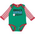 thumbnail image 3 of Inktastic Baseball Uncles Little Pitcher Boys Long Sleeve Baby Bodysuit, 3 of 5
