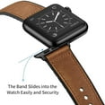 thumbnail image 4 of BXUXOHS Compatible with Apple Watch Bands iwatch Bands 41mm 40mm 38mm 45mm 44mm 49mm 42mm Genuine Leather Strap for iWatch Series 9 8 7 SE 6 5 4 3 2 1 Ultra, 4 of 12