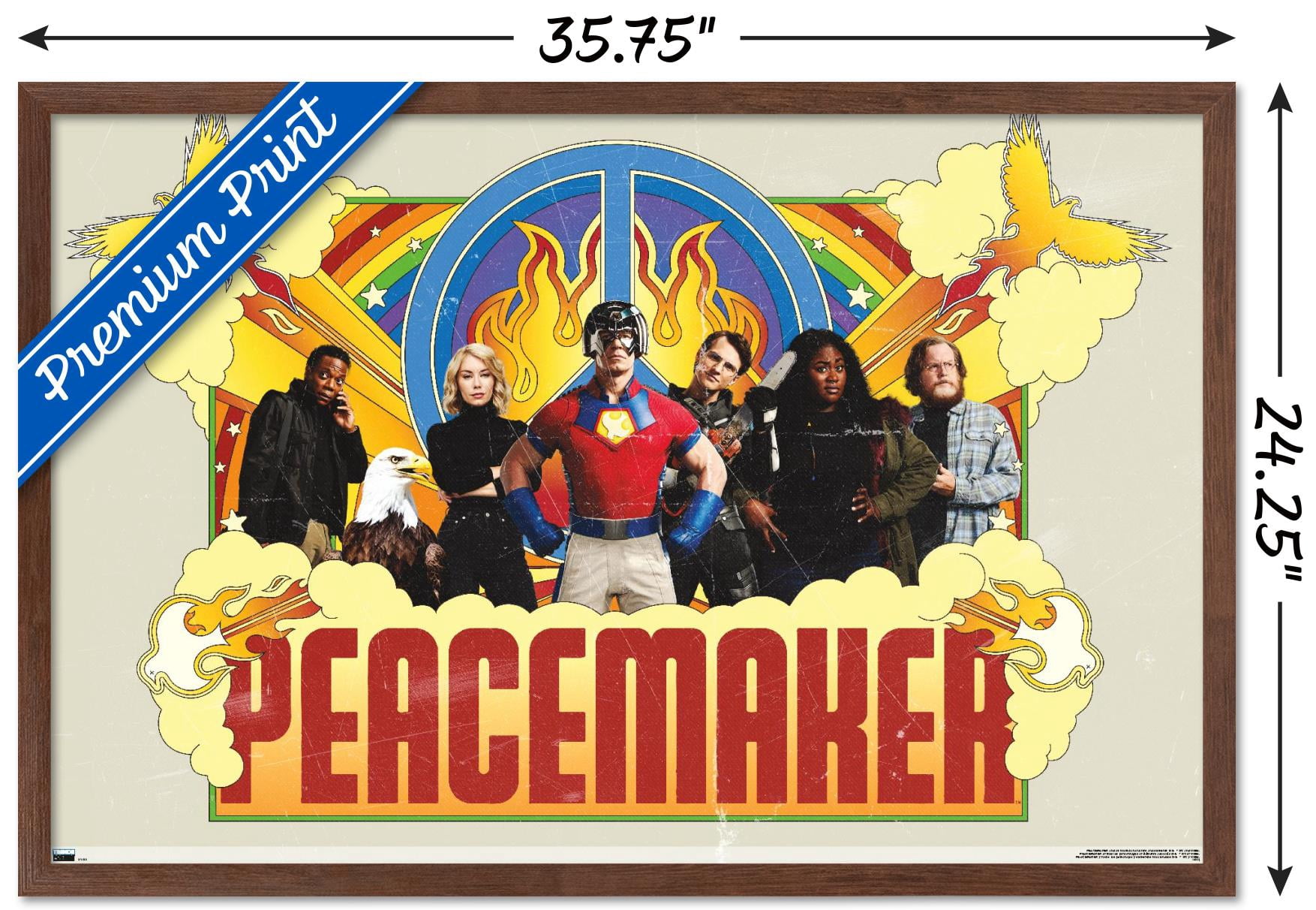 DC Comics TV Peacemaker - Group Wall Poster, 22.375" x 34" Framed
