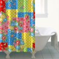 thumbnail image 4 of Pioneer Flower Floral Print Pattern Shower Curtain 72"x72", Bathroom Decorative Shower Curtain Set with 12 Hooks, Waterproof Washable, 4 of 6