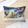 thumbnail image 3 of Merry Christmas and Happy New Year Santa Shih Tzu Holiday Xmas Winter 2025 Pillow Cushion Double Sided Lion Dog Lover Gifts Throw Pillow - 00024, 3 of 4