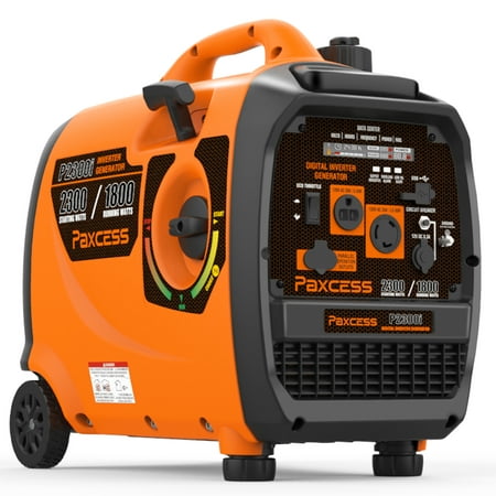 Paxcess Gasoline 2300 Watts Portable Generator Super Quiet Inverter Generator With Wheel and Handle RV /Parallel Ready Generator CARB Complaint For HOME, Camping, Travel,