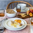 thumbnail image 5 of over&back Dinnerware Set - Porcelain Dish Set with Dinner Plates, Salad Plates, Cereal Bowls - 24-Piece All-Occasion Place Settings - Fluted | White, 5 of 8