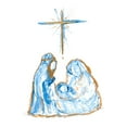 thumbnail image 2 of Maria, Robin 15x15 White Modern Wood Framed Museum Art Print Titled - Blue and Gold Nativity I, 2 of 4