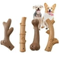 thumbnail image 2 of Dog Chew Toys Molar Teeth Clean Stick Strong Durable Bite Resistant Wooden Dog Chew Bone Toy Interactive Puppy Toy Pet Supplies (Antler,S), 2 of 7