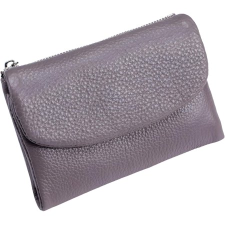 Unisex Pebble Leather Wallet - Small Wallets for Women Full Grain Leather Coin Purse with Credit Card Holder Coin Holder & Cash Slots Genuine Leather Wallets for Men and Women (#12)