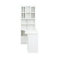 thumbnail image 6 of L-Shaped Corner Computer Desk  for Home Office or Study desk, Study Modern Style Table with Drawers, Bookshelf & Hutch, 2-in-1 L-Shaped Design, Large Working Space,white, 6 of 9