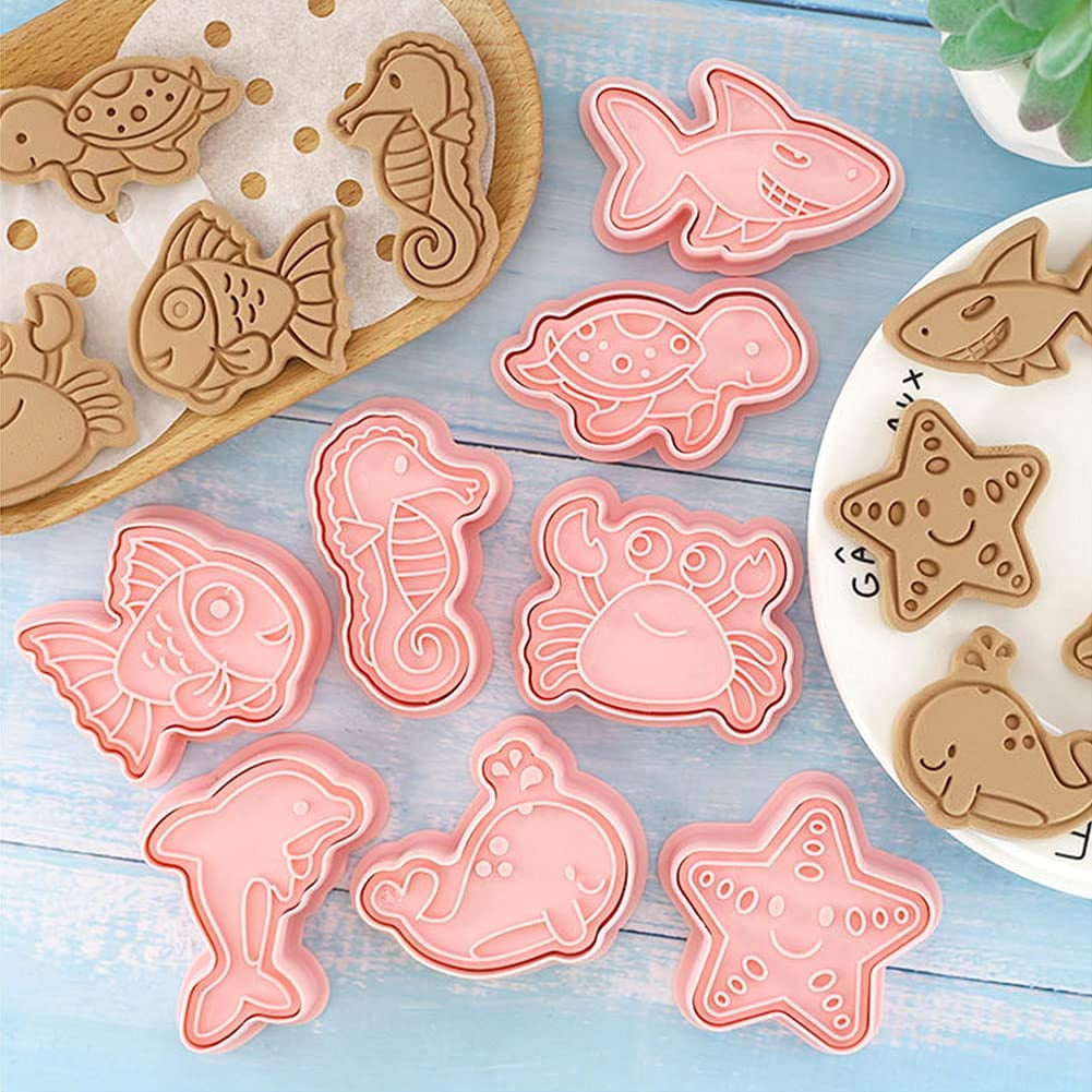 3D Cookie Cutters and Stamper Super Mario Piggy Unicorn Biscuit