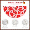 thumbnail image 3 of Fotbe Lips Kiss Pattern Christmas Tree Skirt, Tree Skirts Plush Christmas Decorations, Christmas Tree Skirts Xmas Decorations Holiday Party Decor-30", 3 of 6