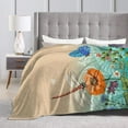 thumbnail image 6 of Dragonflies Butterflies Flowers Grass Fleece Throw Blanket Ultra Soft Cozy Summer Style Decorative Flannel Blanket for Home Bed Couch Chair Travel 60x50in, 6 of 6