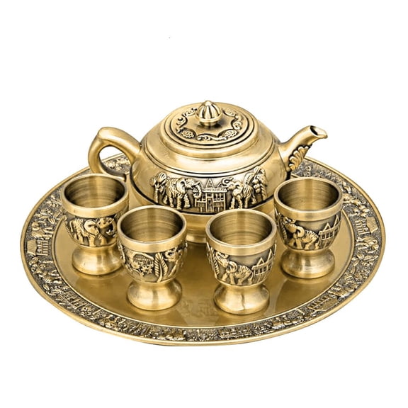 SDFGTstore Wine Decanter Set with Cups and Serving TrayLuxurious Gift Craftsmanship Set