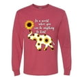 thumbnail image 2 of In A World Where You Can Be Anything Be Kind Inspirational/Christian Mens Long Sleeve Shirt, Vintage Heather Red, Small, 2 of 3