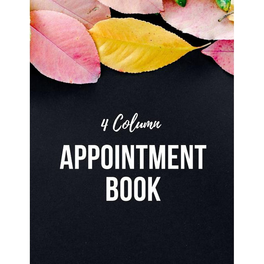 4 Column Appointment Book Undated Hourly Daily Planner Appointment