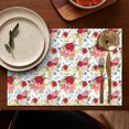thumbnail image 4 of Pioneer Flower Floral Print Pattern Summer Placemats Table Placemats Set Of 6-Linen Kitchen Washable Placemats Table Mats 12x18 Inch Non-Slip Heat Resistant, 4 of 5