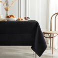 thumbnail image 1 of TRAHOO-Mysky Home Table Cloth 60x102 Inch Black Tablecloth for 6 Foot Table Washable Polyester Rectangle Tablecloth for Buffet Table, Parties, Holiday Dinner, Wedding, 1 of 4