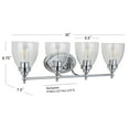 thumbnail image 3 of JONATHAN Y Marais 30" 4-Light Metal/Glass LED Vanity, Chrome, 3 of 7