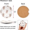 thumbnail image 5 of Small Raccoon Car Coasters Pack of 2,Absorbent Car Coasters,Drink Cup Holder Coasters with A Finger Notch for Easy Removal Home Decor, 5 of 6