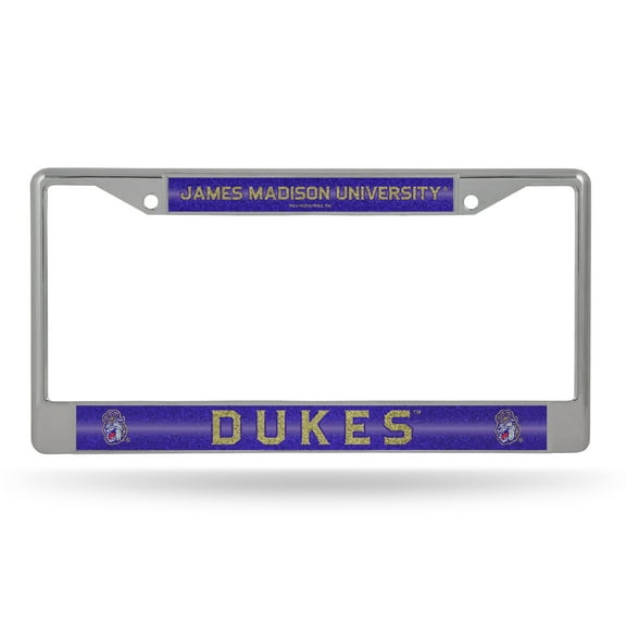 James-Madison-Duke's Sparkly Glitter Bling Look Chrome License Plate Frame