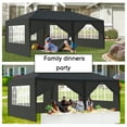 thumbnail image 3 of Ktaxon 10' x 20' Canopy Tent Party Gazebo Outdoor Tent 6 Sides Black, 3 of 10