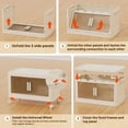 thumbnail image 6 of LoLado 4 Tiers Collapsible Storage Cabinet Bins with Magnetic Doors and Wheels, Plastic Folding Storage Containers for Bedroom Living Room Office, 6 of 11