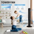 thumbnail image 5 of LTMATE Tower Fan Oscillating with Remote Control, 75° 3 Speeds, 2 Modes, 15H Timer, LED Display, 40”Portable Floor Bladeless Fan for Bedroom Home Office, Quiet Cooling, 5 of 5