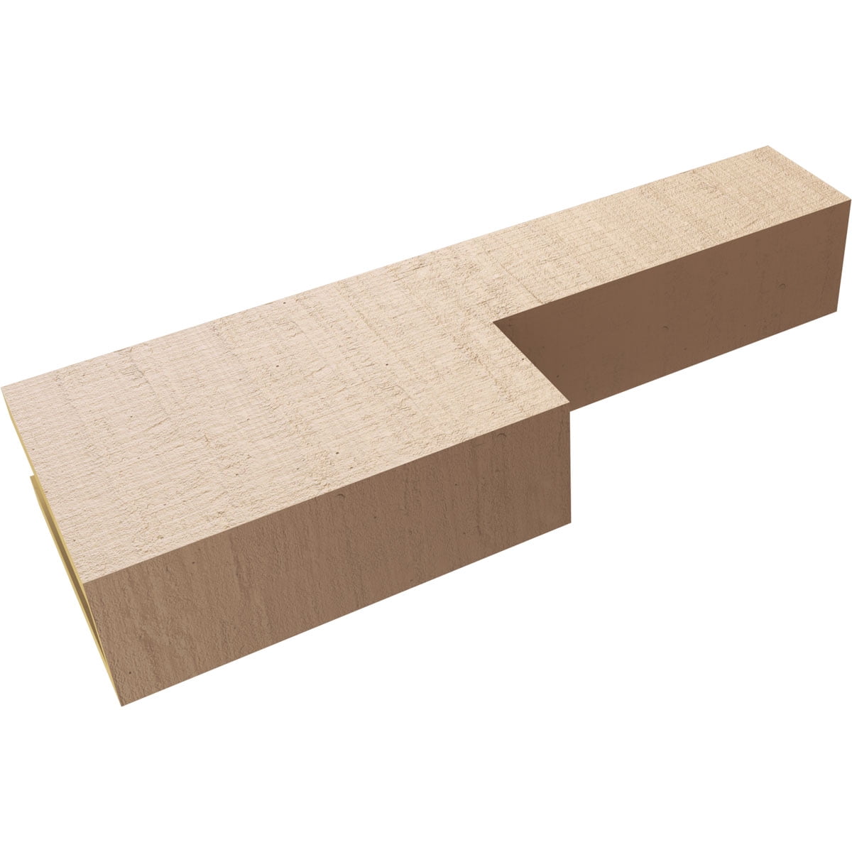 4"W x 24"D x 8"H Thin Chapel Hill Rough Cedar Woodgrain TimberThane Corbel, Primed Tan