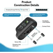 Dog Bark Collar, Bark Shock Collar with Beep Vibration Shock, Bark Collar for Large Medium Small Dogs, Rechargeable Humane Anti Barking Training Collar with 5 Adjustable Sensitivity, Waterproof