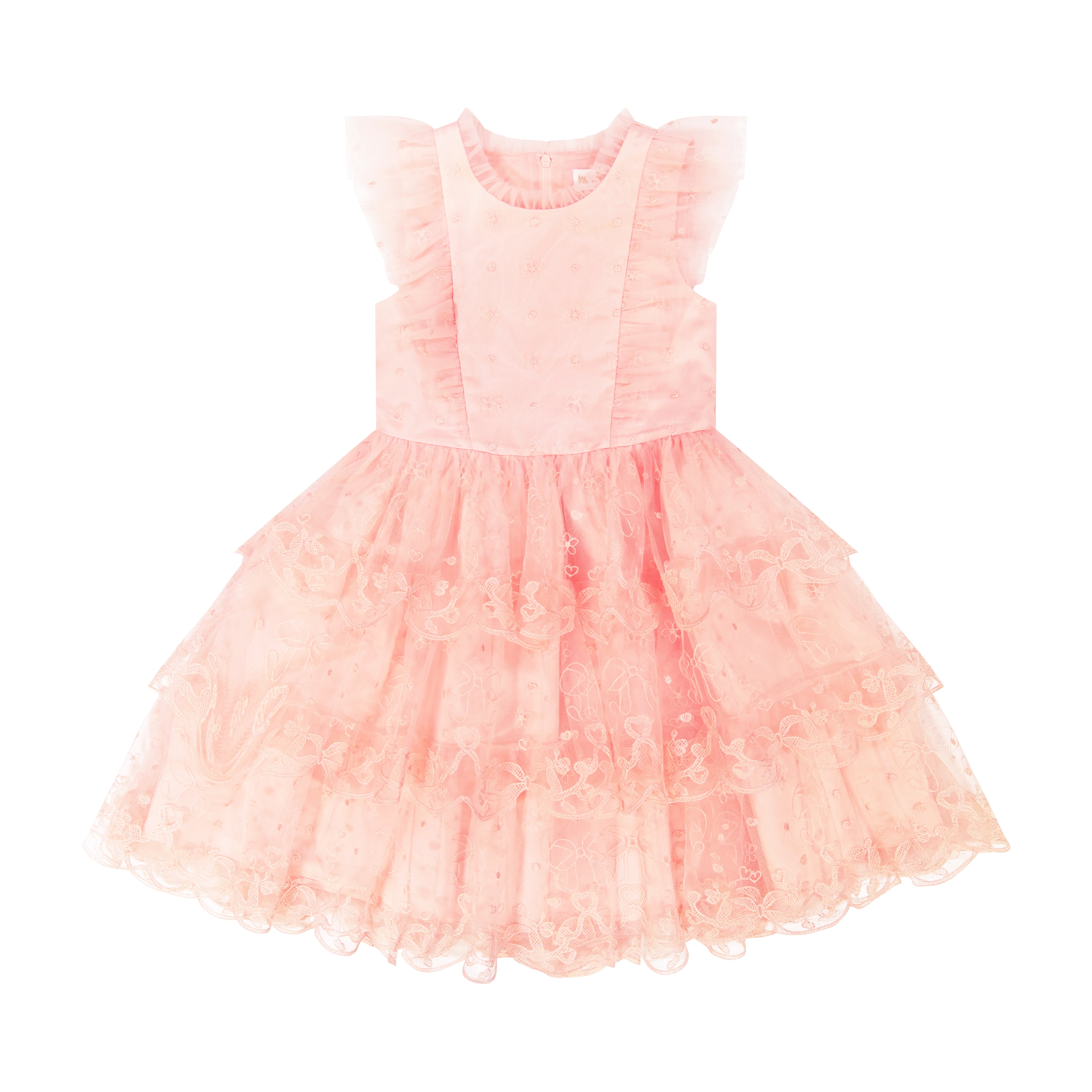 Kensie Girl Sleeveless Embroidered Tiered Scallop Dress, Sizes 4-16