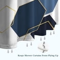 thumbnail image 6 of Blue Gold Hexagon Marble Shower Curtain 36"x72" ,Bathroom Decorative Shower Curtains Set with 12 Hooks,Modern Waterproof Washable Shower Curtain, 6 of 6