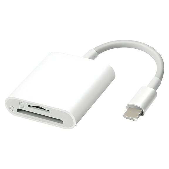 GJX 1Pcs SD Card Reader, Multi-Function TF/SD Adapter for Lightning Devices, High-Speed Camera Converter, Compatible with iPhone/iPad