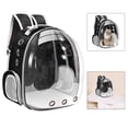 thumbnail image 3 of Portable Pet Carrier Travel Breathable Backpack Dogs And Cats Puppy Waterproof Transparent Breathable Space Backpack , Black, 3 of 8