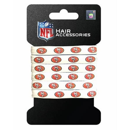 NFL San Francisco 49ers Hair Accessory 6-Elastic Ponytail Bands