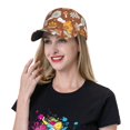 thumbnail image 6 of Kdxio Unisex Floral Hippie Mushrooms Pattern Baseball Cap Unisex Washed Classic Adjustable Hat, 6 of 7