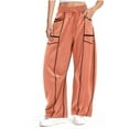thumbnail image 3 of Mgmyaa Girl's Loose Wide Leg Pants with Pockets Casual Elastic Waist Trousers Baggy Palazzo Pants for Girls, 3 of 8