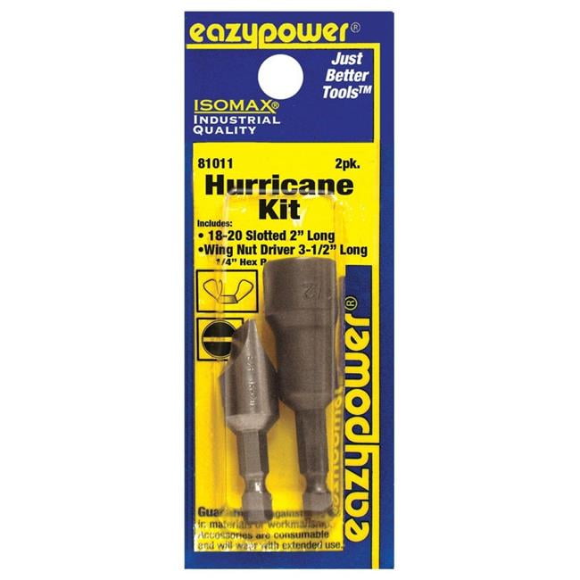 Eazypower 235384 Hurricane No.1820 Slot & Wing Nut Driver Kit, Pack of