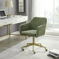 thumbnail image 2 of Linon Abram Task Chair with Adjustable Height & Swivel, 275 lb. Capacity, Green Velvet Fabric, 2 of 11
