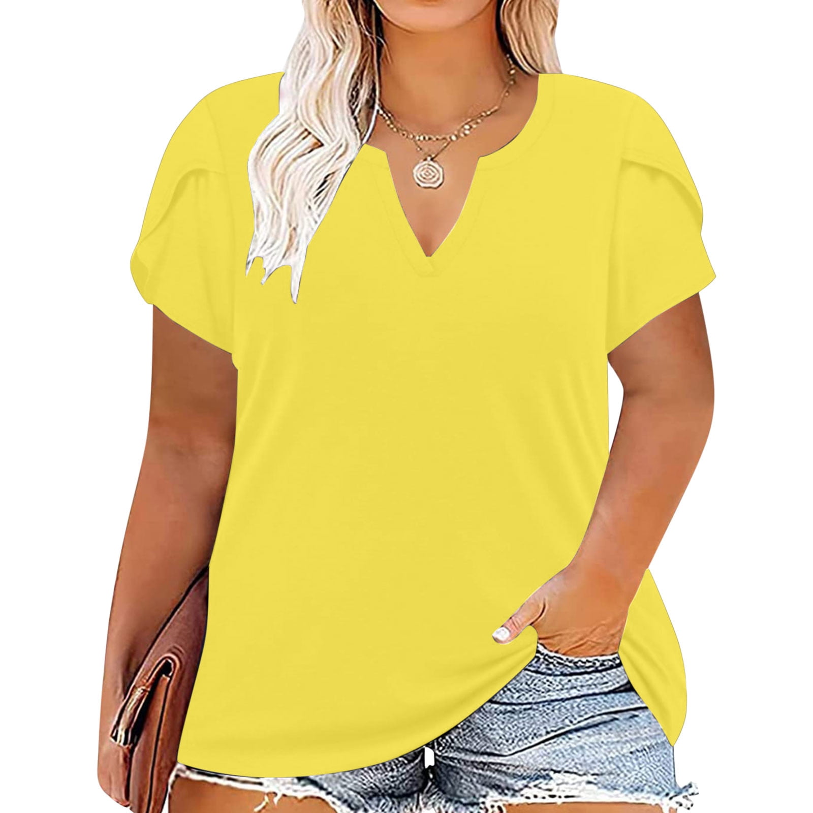 cute yellow shirts plus size